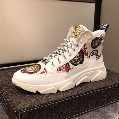 Versace 2019 Mens Leather Sneakers - 베르사체 2019 남성용 레더 스니커즈 VERS0059.Size (240 - 270).화이트