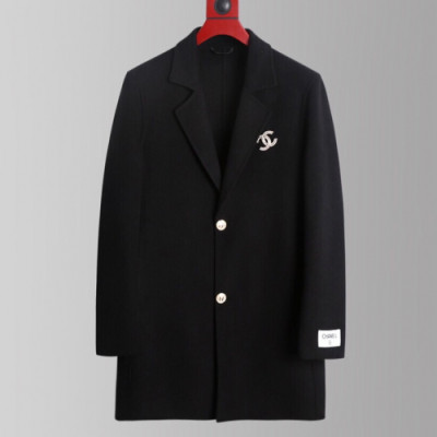 Chanel 2019 Mens CC Logo Cashmere Suit Jacket - 샤넬 2019 남성 CC로고 캐시미어 슈트자켓 Cha0446x.Size(m - 3xl).블랙