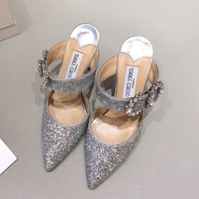 Jimmy Choo 2019 Ladies High Heel Slipper - 지미츄 2019 여성용 하이힐 슬리퍼, JIMS0073.Size(225 - 245).실버