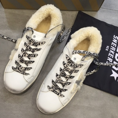 Golden Goose 2019 Ladies Leather Sneakers - 골든구스 2019 여성용 레더 스니커즈,GGDBS0022.Size (225 - 250).화이트