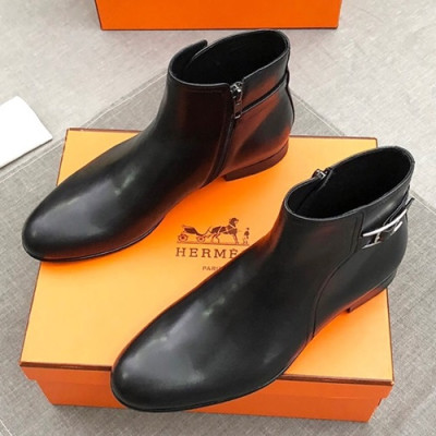 Hermes 2019 Mens Leather Boots - 에르메스 2019 남성용 레더 부츠 HERS0231.Size(240 - 270).블랙