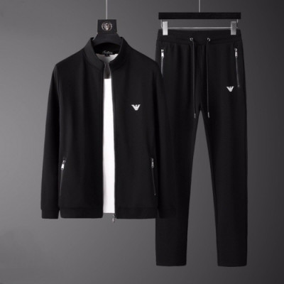 Emporio Armani 2019 Mens Cotton Training Clothes&Pants - 알마니 2019 남성 코튼 트레이닝복&팬프 Arm0273.Size(m - 4xl).블랙