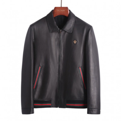 Gucci 2019 Mens Logo Casual Sheep-skin Jacket - 구찌 2019 남성 로고 캐쥬얼 양가죽 자켓 Guc01380x.Size(m - 3xl).블랙