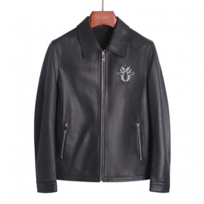 Dior 2019 Mens Logo Leather Jacket - 디올 2019 남성 레더자켓 Dio0346x.Size(m - 3xl).블랙