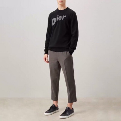 Dior 2019 Mens Retro Logo Crew-neck Sweater - 디올 2019 남성 레트로 로고 크루넥 스웨터  Dio0351x.Size(s - xl).블랙