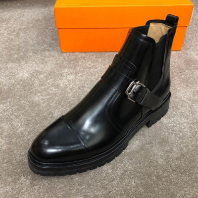 Hermes 2019 Mens Leather Boots - 에르메스 2019 남성용 레더 부츠 HERS0236.Size(245 - 270).블랙