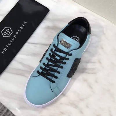 Philipp plein 2019 Mens Leather Sneakers  - 필립플레인 2019 남성용 레더 스니커즈 PPS0106,Size(240 - 270).스카이블루