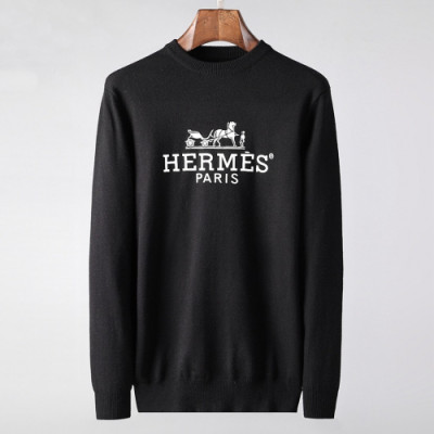 Hermes 2019 Mens Wool Round Sweater - 에르메스 2019 남성 울 라운드 스웨터 Her0317x.Size(m - 3xl).블랙