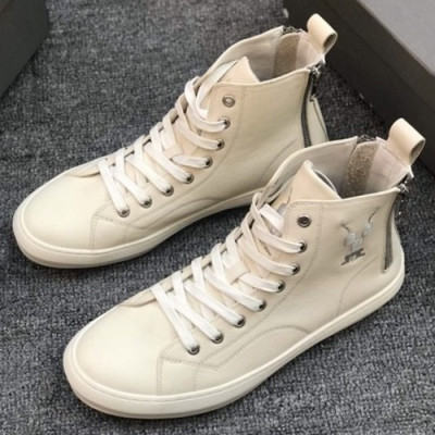 Rick Owens  2019 Mens Leather Sneakers - 릭오웬스 2019 남성용 레더 스니커즈, RICS0002.Size (245 - 265).화이트