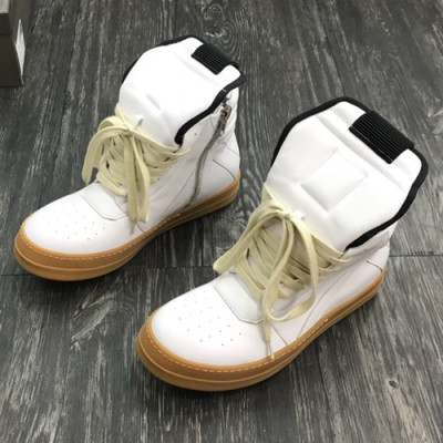 Rick Owens  2019 Mm / Wm Leather Sneakers - 릭오웬스 2019 남여공용 레더 스니커즈, RICS0010.Size (225 - 275),화이트