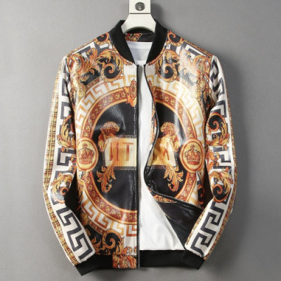 Versace 2019 Mens Casual Zip-up Jacket - 베르사체 2019 남성 캐쥬얼 집업 자켓 Ver0287x.Size(m - 3xl).브라운