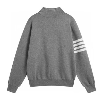 [톰브라운]Thom Browne 2023 Mens Strap Turtle-neck Wool Sweaters - 톰브라운 2023 남성 스트랩 터틀넥 울 스웨터 Thom01046x.Size(0 - 4).그레이