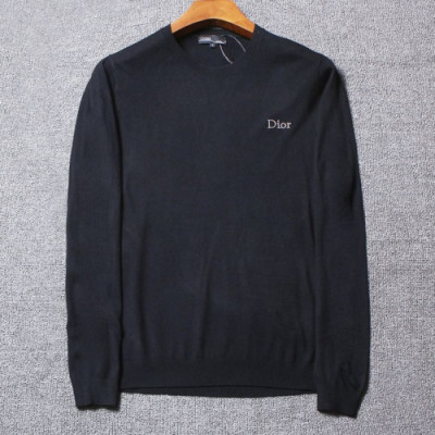 Dior 2019 Mens Retro Logo Crew-neck Sweater - 디올 2019 남성 레트로 로고 크루넥 스웨터 Dio0354x.Size(m - 3xl).블랙