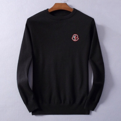 Moncler 2019 Mens Retro Logo Crew-neck Sweater - 몽클레어 2019 남성 레트로 로고 크루넥 스웨터  Moc0816x.Size(m - 3xl).블랙