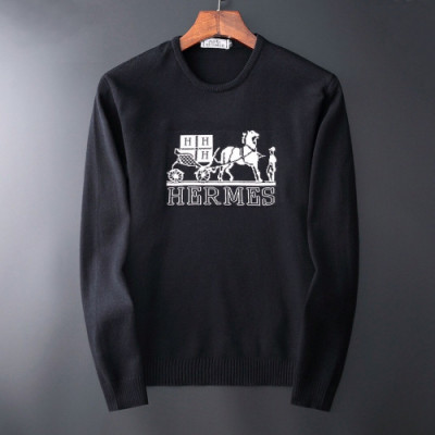 Hermes 2019 Mens Wool Round Sweater - 에르메스 2019 남성 울 라운드 스웨터 Her0319x.Size(m - 3xl).블랙