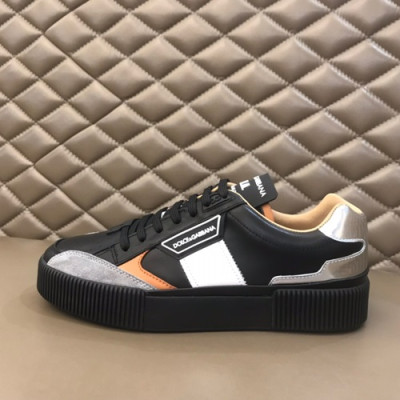 Dolce&Gabbana 2019 Mens Leather Sneakers  - 돌체앤가바나 2019 남성용 레더 스니커즈 DGS0074,Size(240 - 270).블랙