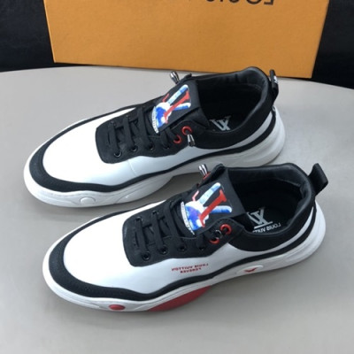 Louis Vuitton 2019 Mens Leather Sneakers - 루이비통 2019 남성용 레더 스니커즈 LOUS0328.Size(240 - 270).화이트