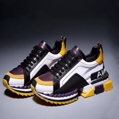 Dolce&Gabbana 2019 Mm / Wm Leather Running Shoes - 돌체앤가바나 2019 남여공용 레더 런닝슈즈 DGS0093,Size(225 - 280).화이트