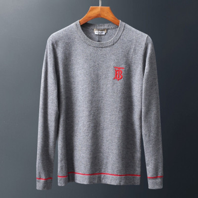 Burberry 2019 Mens Retro Logo Crew - neck Sweater - 버버리 2019 남성 레트로 로고 크루넥 스웨터  Bur01212x.Size(m - 3xl).그레이