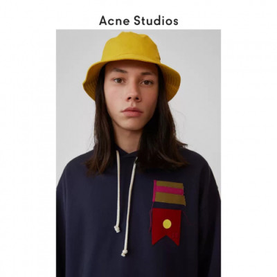 Acne 2019 Mm/Wm Logo Cotton HoodT - 아크네 2019 남자 로고 코튼 후드티 Acn0020x.Size(s - xl).네이비