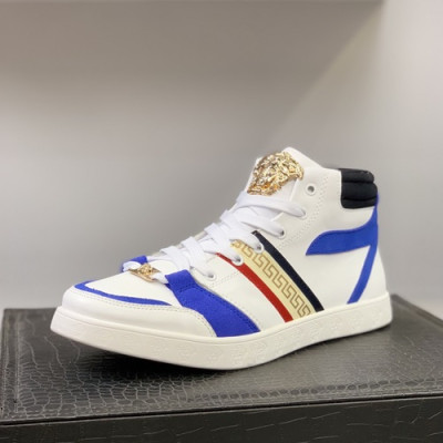 Versace 2019 Mens Leather Sneakers - 베르사체 2019 남성용 레더 스니커즈 VERS0086.Size (240 - 270).화이트