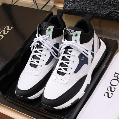 Hugo Boss 2019 Mens Leather Running Shoes - 휴고보스 2019 남성용 레더 런닝 슈즈 HUGS0002.Size(240 - 270).화이트