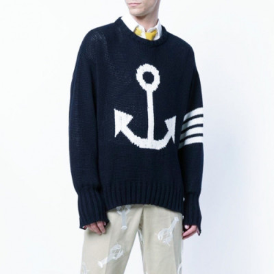 Thom Browne 2019 Mens Strap Crew-neck Sweater - 톰브라운 2019 남성 스트랩 크루넥 스웨터 Thom0326x.Size(s - l).네이비