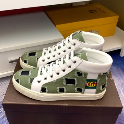 Gucci 2019 Mens Leather & Denim Sneakers - 구찌 2019 남성용 레더 & 데님 스니커즈 GUCS0416,Size(240 - 270).그린