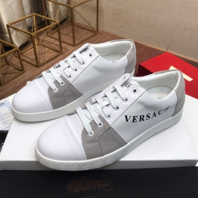 Versace 2019 Mens Leather Sneakers - 베르사체 2019 남성용 레더 스니커즈 VERS0103.Size (240 - 270).화이트