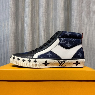 Louis Vuitton 2019 Mens Denim Sneakers - 루이비통 2019 남성용 데님 스니커즈 LOUS0353.Size(240 - 270).블루