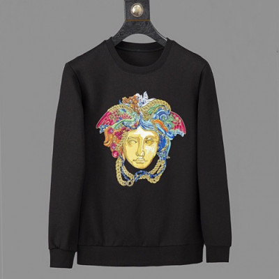 Versace 2019 Mens Medusa Logo Crew-neck Tshirt - 베르사체 2019 남성 메두사 로고 크루넥 긴팔티 Ver0301x.Size(m - 3xl).블랙