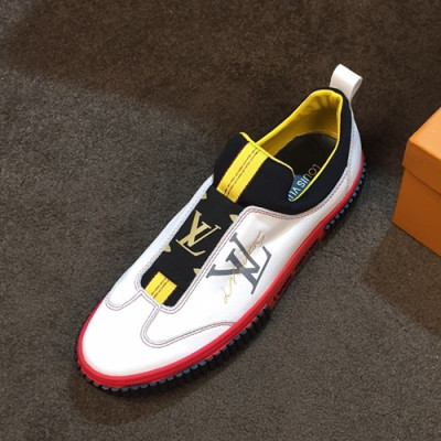 Louis Vuitton 2019 Mens Leather Sneakers - 루이비통 2019 남성용 레더 스니커즈 LOUS0354.Size(240 - 270).화이트