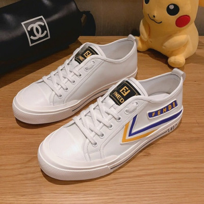 Fendi 2019 Mens Leather Sneakers - 펜디 2019 남성용 레더 스니커즈 FENS0184,Size(240 - 270).화이트