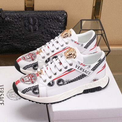 Versace 2019 Mens Leather Sneakers - 베르사체 2019 남성용 레더 스니커즈 VERS0121,Size (240 - 270).화이트