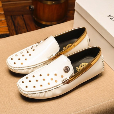 Versace  2019 Mens Leather Loafer - 베르사체 2019 남성용 레더 로퍼 VERS0131,Size(240 - 270).화이트