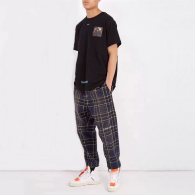 Off-White 2019 Mm/Wm Logo Cotton Casual Pants - 오프화이트 2019 남자 로고 코튼 캐쥬얼 팬츠 Off0168x.Size(xs - l).네이비