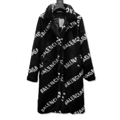 Balenciaga 2019 Mm/Wm Logo Mink Coat - 발렌시아가 2019 남자 로고 밍크 코트 Bal0321x.Size(xs - s).블랙