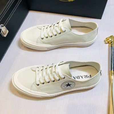 Prada 2019 Mens Leather Sneakers - 프라다 2019 남성용 레더 스니커즈,PRAS00211,Size(240 - 270).화이트