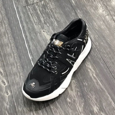 Philipp plein 2019 Mens Leather Sneakers  - 필립플레인 2019 남성용 레더 스니커즈 PPS0134,Size(240 - 275).블랙