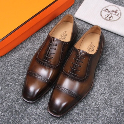 Hermes 2019 Mens Leather Shoes - 에르메스 2019 남성용 레더 슈즈 HERS0248.Size(245 - 275).브라운