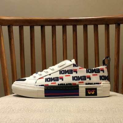 Fendi 2019 Mens Canvas & Leather Sneakers  - 펜디 2019 남성용 캔버스 & 레더 스니커즈 FENS0201,Size(240 - 270).화이트