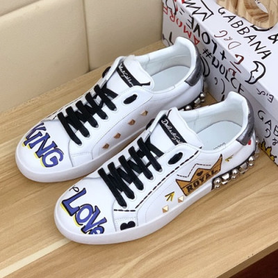 Dolce&Gabbana 2019 Mens Leather Sneakers  - 돌체앤가바나 2019  남성용 레더 스니커즈 DGS0114,Size(240 - 270).화이트