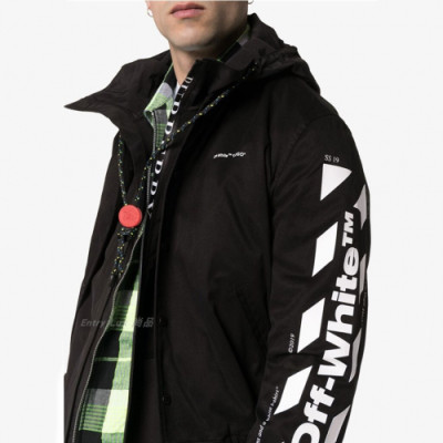 Off white 2019 Mens Logo Down Jacket - 오프화이트 2019 남성 화살표 로고 솜옷 자켓 Off0179x.Size(m - 2xl).블랙