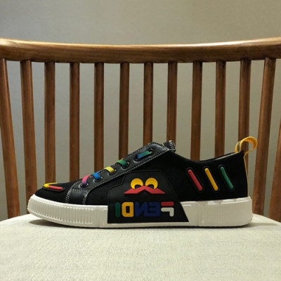 Fendi 2019 Mens Canvas Sneakers - 펜디 2019 남성용 캔버스 스니커즈 FENS0217,Size(240 - 270).블랙