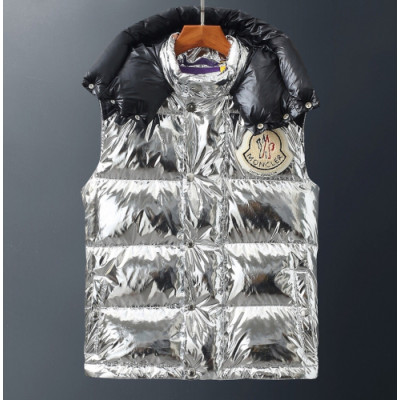 Moncler 2019 Mens Patch Logo Modern Down Padding Vest - 몽클레어 2019 남성 패치 로고 모던 다운 패딩조끼 Moc0883x.Size(s - 2xl).실버