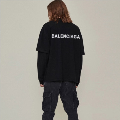 Balenciaga 2019 Mens Logo Cotton Man-to-man - 발렌시아가 2019 남성 로고 코튼 맨투맨 Bal0334x.Size(xs - m).블랙