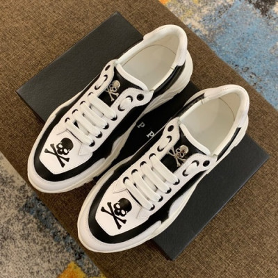 Philipp plein 2019 Mens Leather Sneakers  - 필립플레인 2019 남성용 레더 스니커즈 PPS0148,Size(240 - 270).화이트