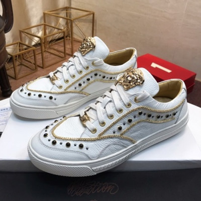 Versace 2019 Mens Leather Sneakers - 베르사체 2019 남성용 레더 스니커즈 VERS0237,Size (240 - 270).화이트