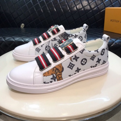 Louis Vuitton 2019 Mens Leather & Denim Sneakers - 루이비통 2019 남성용 레더&데님 스니커즈 LOUS0418,Size(240 - 270).화이트