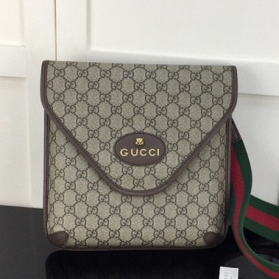 Gucci 2019 GG Supreme Messenger Shoulder Bag,26CM - 구찌 2019 GG 슈프림 남성용 메신저 숄더백 598604,GUB0824,26CM,브라운